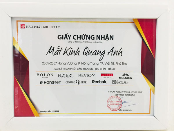 Kính mắt, đồng hồ Quang Anh - Đại lý chính hãng, uy tín tại Phú Thọ